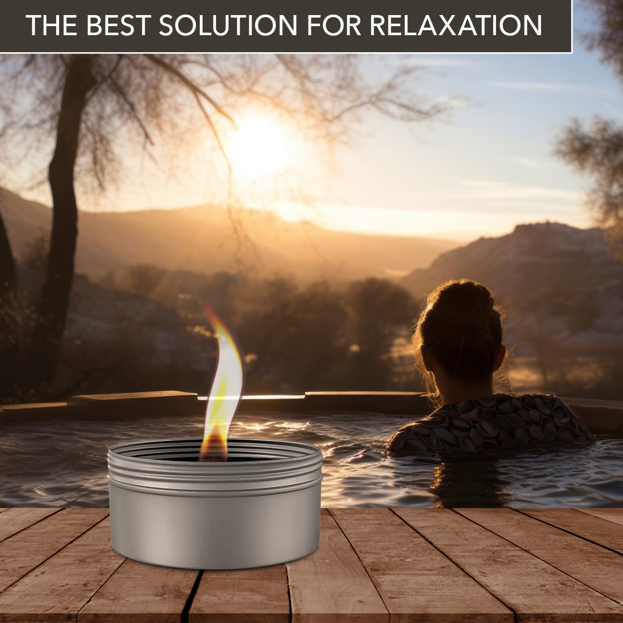 Outdoor Decorative Candle - Paraffin Candle - Unscented Candles - Outdoor Candle in Metal Cup - Natural Warm Light - Outdoor Light - Relax - Decoration - Idea for Birthday - Wedding - Party