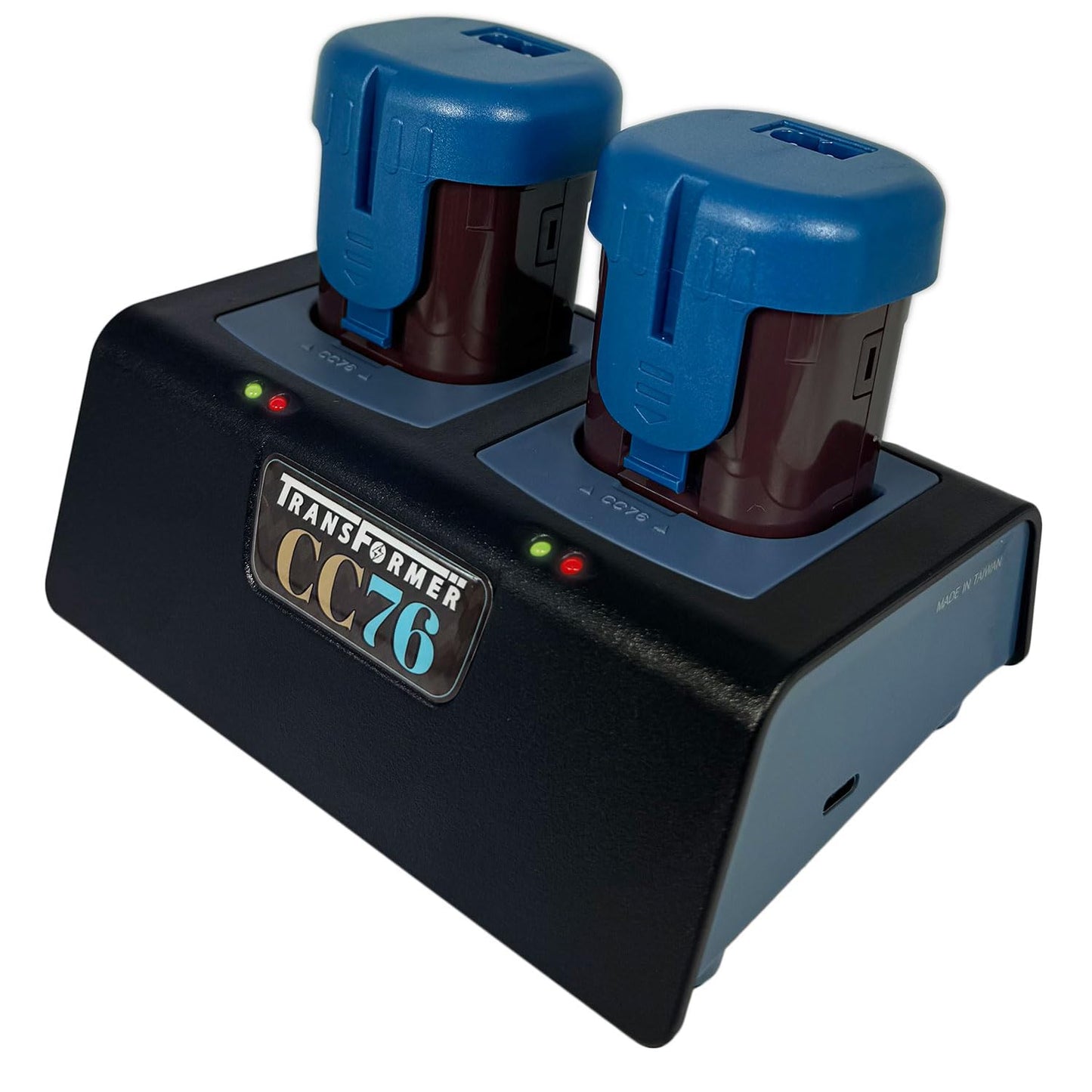 Artisan Power CC76 Battery Charger for Two Oster Classic 76, Turbo A5, and Model 97 Clipper Batteries (2151549, 2151550, 1294870-2) Durable Connectors, LEDs Status and PD Type C Power Supply