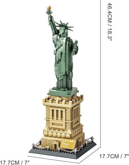 1577Pcs Statue of Liberty New York Building Set World Landmark Architecture Model Collectible Toy for Kids and Adults