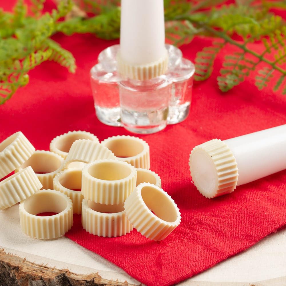 Factory Direct Craft Pack of 20 Rubber Candle Hugger Grippers - Candle Holders for Taper Candles and Candle Cups - Stay Put Candle Grips Keep the Candles Upright and in Place