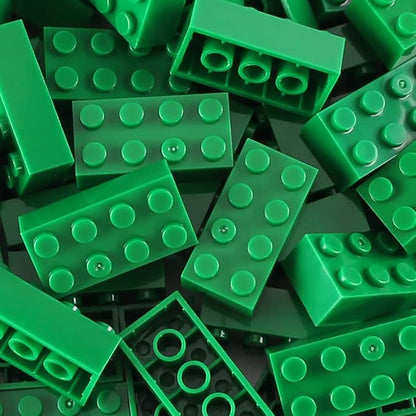Feleph 320 Pieces 2x4 Green Bricks Building Classic Parts Creative Play Blocks Set Toy Accessories Combine with 3001 Major Brick Brands (Green)