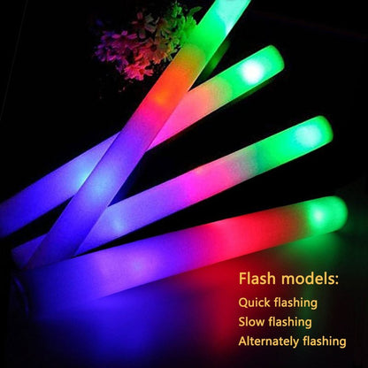 Bylaotrs Foam Glow Sticks Bulk 60 Pack,3 Modes Flashing LED Light Sticks Glow in The Dark Party Supplies Light Up Toys for Parties Wedding Birthday Concert Christmas Halloween