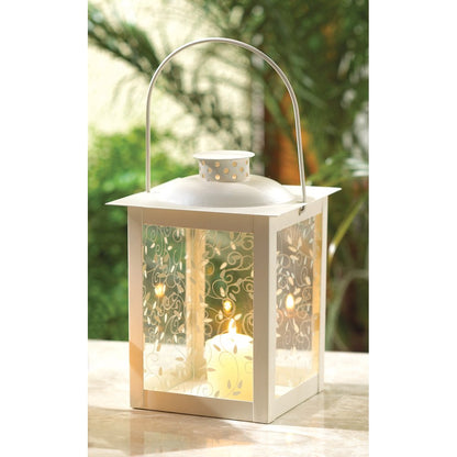 20 Wholesale Large Ivory Color Glass Lantern Wedding Centerpieces