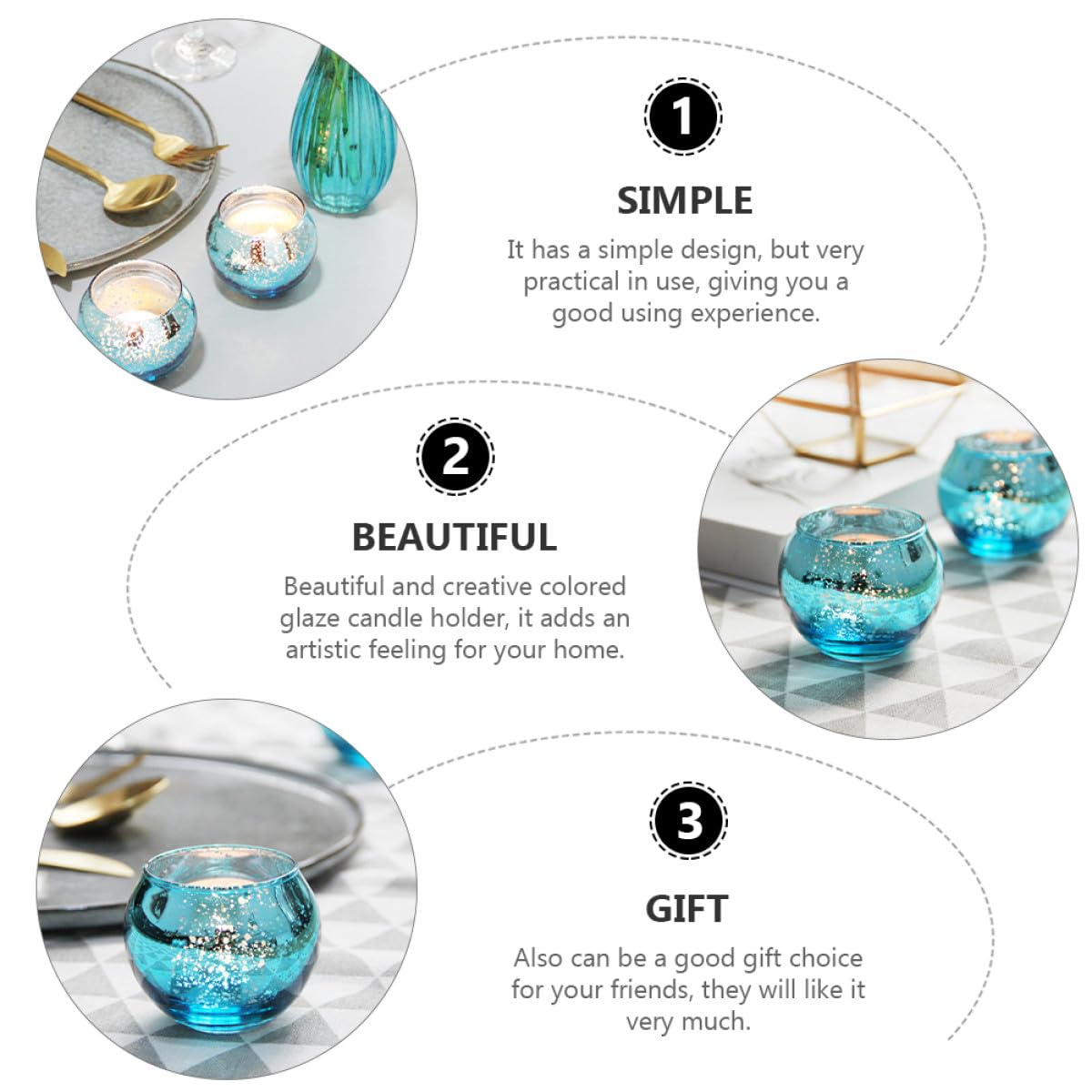 NUOBESTY 12pcs Patterned Glass Candleholder Set, Hollow Glass Candle Cups for Home Décor, Votive Candle Holders Suitable for Table Centerpieces and Decorative Use