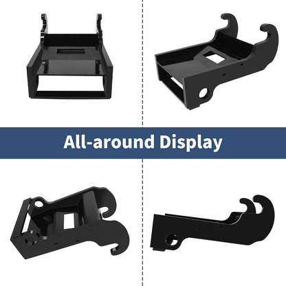 X-Change Quick Attach Coupler Bracket for Bobcat E-Series Mini Excavators - Black Coated Steel Bucket Coupler (X-Change Quick Attach Coupler Bracket)