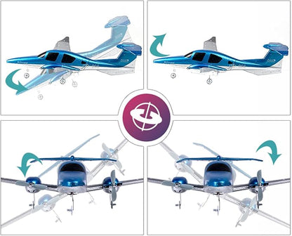 RC Plane Remote Control Airplane RTF 2 Chanel Radio Control Diamond Airpcraft for Beginners Wingspan 550mm (2 Batteries)