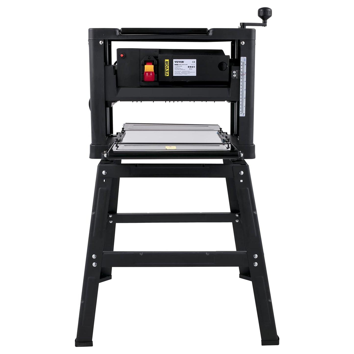 VEVOR Thickness Planer - 13-Inch Benchtop Wood Planer, 2000W, 8000 rpm, 15 AMP, Foldable, 6m/min Planing Speed, Iron Stand, Dust Exhaust for Woodworking