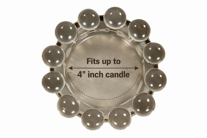 Alice Lane Original Bubble Candle Dish Large – Chic Smoky Glass Candle Dish for Home Decor – Decorative Modern Candle Holder for Small Candles & Diffusers