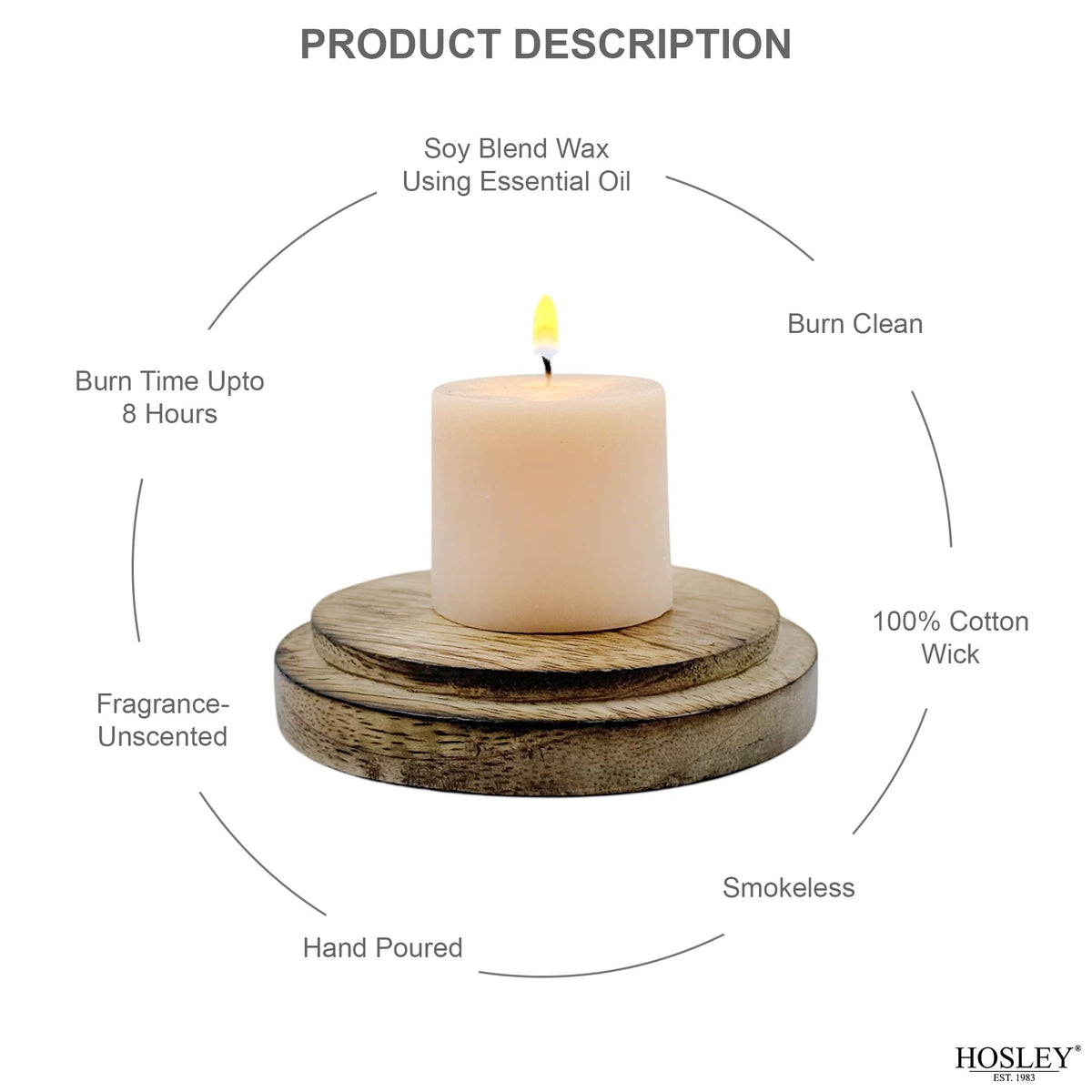 Hosley Set of 72 Unscented Ivory Votive Candles – Bulk Pack, Clean-Burning, Long-Lasting 10-12 Hour Burn Time – Ideal for Weddings, Home Décor, Spa, and Events