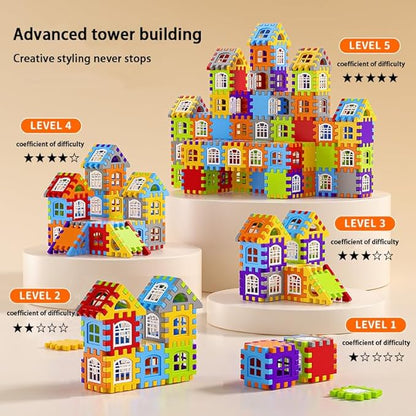 Building Blocks Set 210 Pieces - STEM Educational Learning Toys for Kids Ages 3-8 Creative Construction Preschool Toys for Boys Girls Safe Plastic Building Set with Storage Box