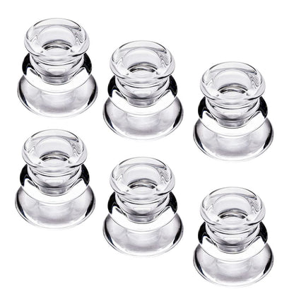 Clear Glass Candlestick Holders, Set of 6 Taper Candle Holders for Wedding, Decoration and Dinning