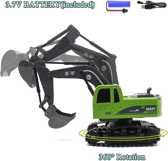 Fistone RC Semi-Trailer Truck &amp Excavator Toy Set 1:12 Scale with Sound and Lights 2.4Ghz Remote Control Flatbed Truck and Excavator Toys for Boys 6-12 Years Old