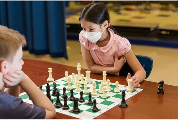 The House of Staunton The World's Greatest Chess Set® - Quadruple Weighted (Forest Green)