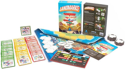 Floodgate Games Landmarks | Cooperative Board Game for Adults and Kids | Fun Game for Family Game Night | Word Association Party Game | Ages 10 and up | 2-10 Players | Average Playtime 20 Minutes