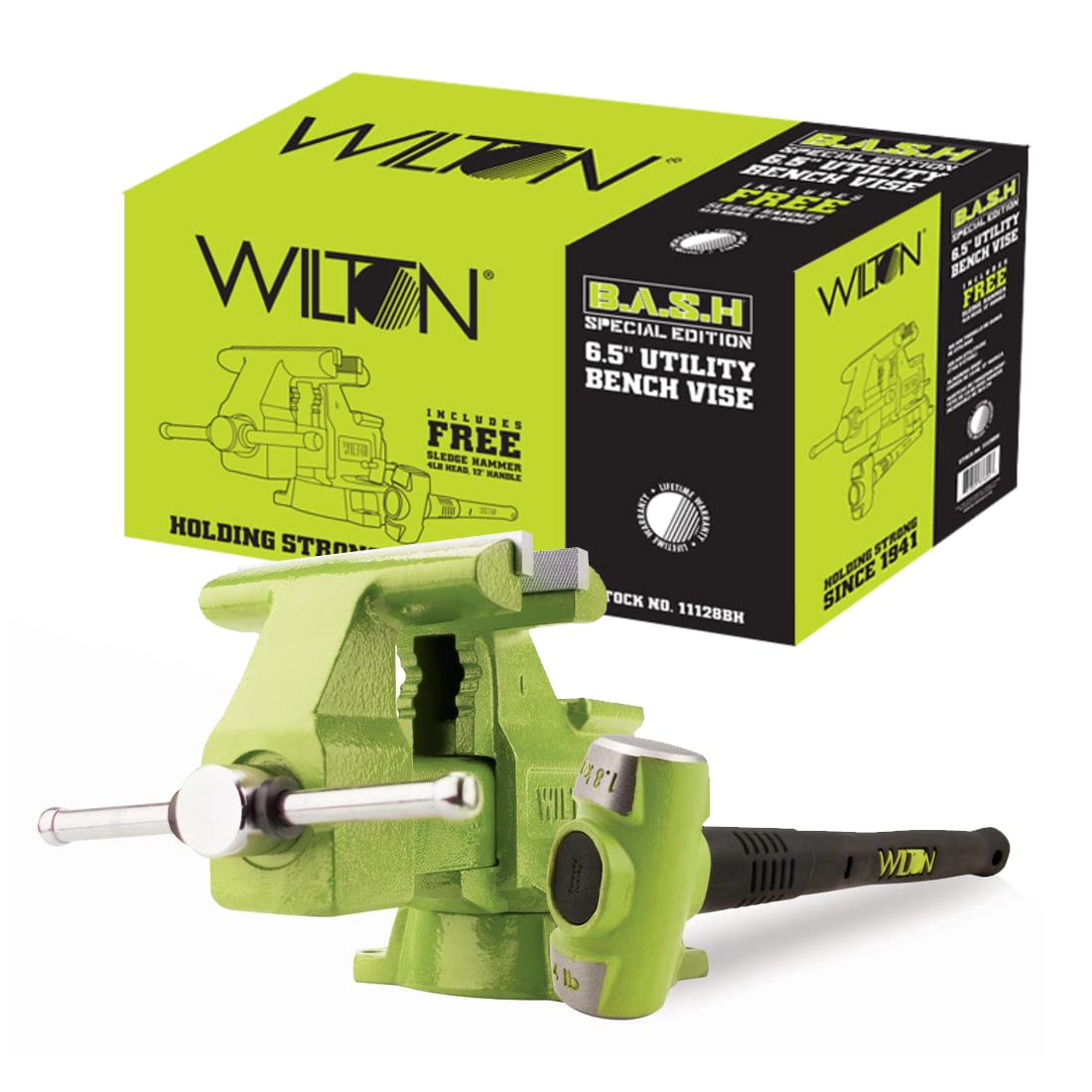 Wilton Special Edition B.A.S.H 6-1/2" Utility Vise and 4 lb. Sledge Hammer (11128BH)