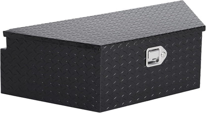 GarveeTech 39 in Trailer Tongue Boxes,Heavy Duty Aluminum Trailer Tool Box With Lock and Keys,Diamond Plate Storage Box,Waterproof Trailer Box for Pick Up Truck Bed,RV Trailer,Black