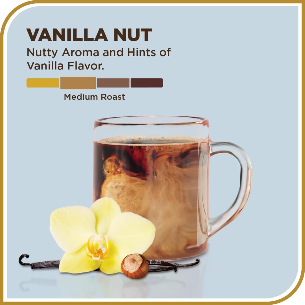Don Francisco's Vanilla Nut Whole Bean Coffee, Medium Roast – Flavored 100% Arabica,20 oz Bag, Premium Coffee for Drip, Pour Over & French Press
