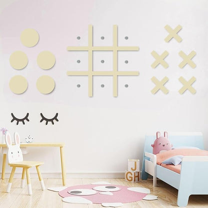 Magnetic Tic Tac Toe Wall-Mount Game Board GamesGame Room DecorKids&ampAdults Indoor Party Game