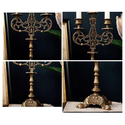3-Candle Candlesticks Holder, Candle Holder for Wedding Table Centerpieces Metal Candle Stick Holders Fireplace Mantle Decor