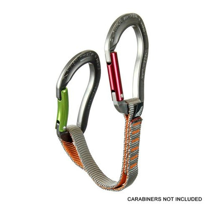Fusion Climb ProGlide Quickdraw Runner - 5000 lbs Rated Stitched Loop Nylon Webbing 20cm x 1.7cm - Tan/Orange, 20cm