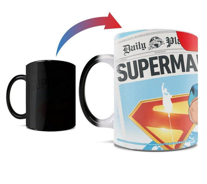 Morphing Mugs DC Comics – Superman (2025) – A Man Can Fly – 11 oz Heat Sensitive Mug – Ceramic Color Changing Coffee Tea Mug – Officially Licensed Man of Steel Collectible