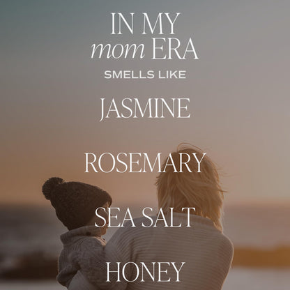 Sweet Water Decor In My Mom Era Candle - Jasmine, Rosemary, Sea Salt, Honey Scented Soy Candle in Clear Jar - 9 oz, 40+ Hour Burn Time - Mother's Day, Baby Shower, Birthday Gift