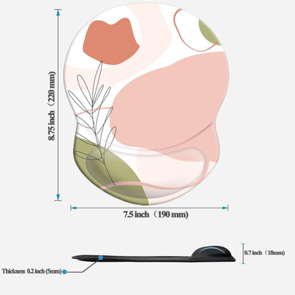 Mouse Pad with Wrist Support, Non Slip Mousepad Wrist Rest for Office, Computer, Laptop & Mac-Comfortable & Lightweight Ergonomic Support Mouse Mat(DL-Pink Art)