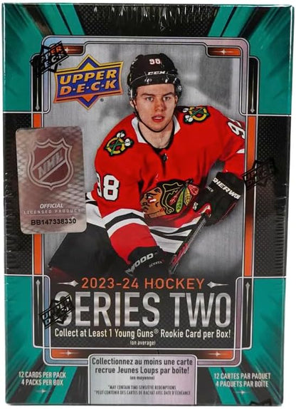 TSV 2023/24 Upper Deck Series 2 Hockey Blaster Box 4 Packs per Box 12 Cards per Pack