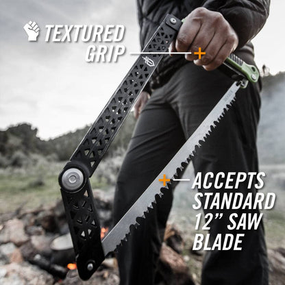 Gerber Freescape Camp Saw Folding Hand Saw for Backpacking Hiking Camping Pruning and Bushcraft, 12" Blade