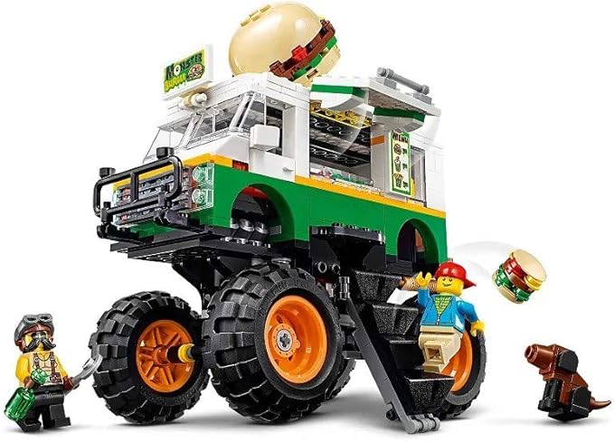 LEGO Creator 3in1 Monster Burger Truck 31104 Building Kit Cool Buildable Toy for Kids (499 Pieces)