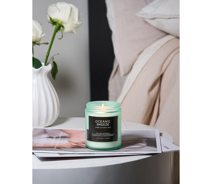 M&SENSE Oceanic Breeze Home Scented Candles, 7.05oz Natural Soy Wax, 50-Hour Slow Burning, Non Toxic Organic Candle, Aromatherapy Fragrance for Stress Relief, Housewarming Gifts for Women/Men