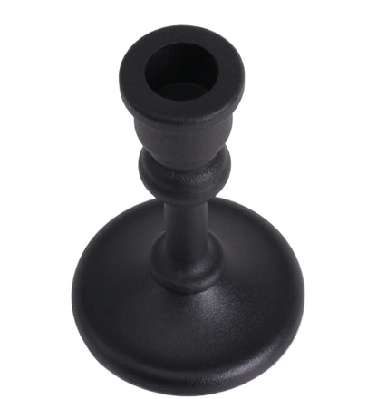 Black Heavy Candlestick Holders Taper Candle Holders Set of 3, Golden Candlestick Holders Decorative Candle Stand, Tapered Candle Holders Set for Wedding, Dining Table, Home Decoration (Antique Black)