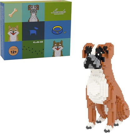 Larcele Micro Dog Building Blocks Mini Pet Building Toy Bricks 1061 Pieces KLJM-02(Boxer)