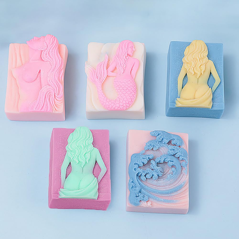 Sunch Craft Silicone Soap Mold Sexy Lady Back Candle Mould Chocolate Resin Mold Soap Making Mold (C)