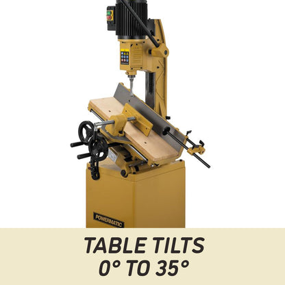 Powermatic Tilt Table Mortiser, 1" Chisel, 10-3/4" Stroke, 115/230V 1Ph (Model 719T)