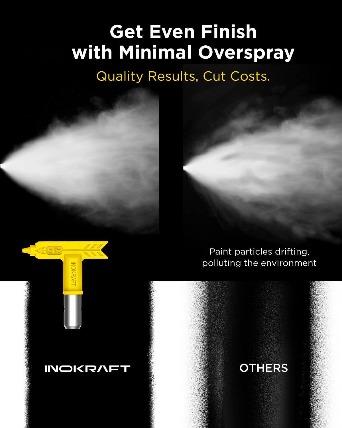 InoKraft MaXpray M3 Cart Airless Paint Sprayer, Highly Efficient Thinning-Free Minimal Overspray for Up to 15 Gallon DIY Painting Projects Home Interior & House Exterior, with Sprayer Accessories