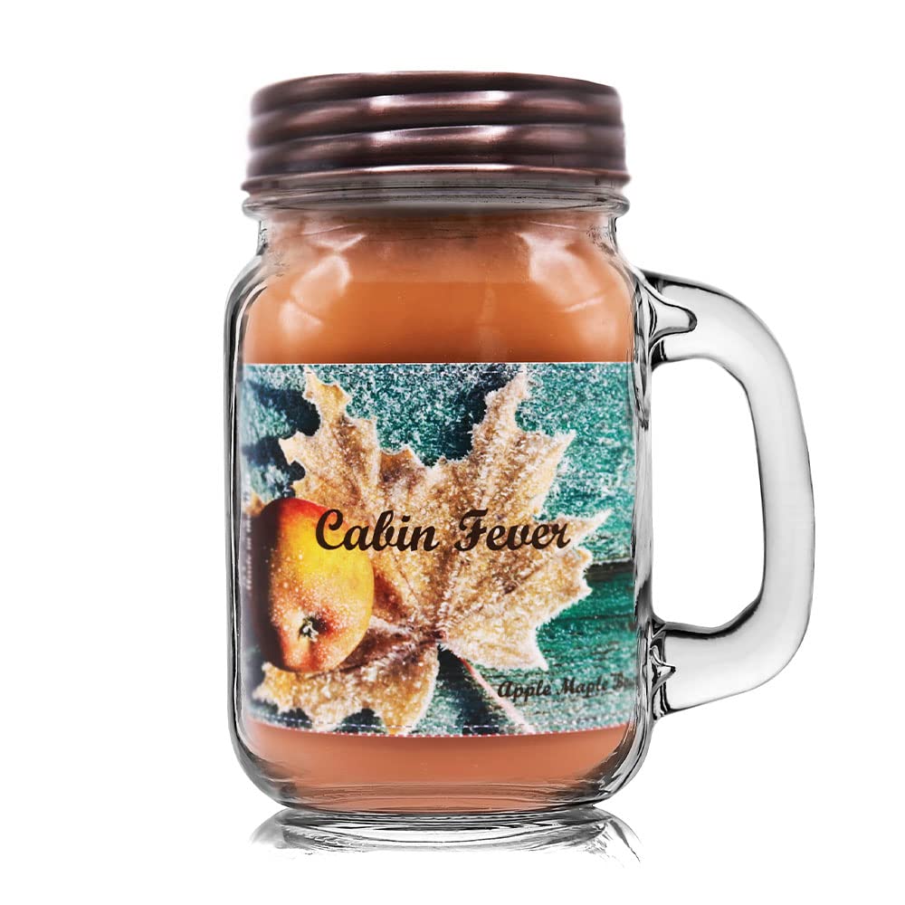 Mountain Kettle Wax Jar Candle with Cabin Fever - Scented Candle - Christmas Day - Fall Decor Anxiety & Stress Relief Burns up to 60 to 80 Hours