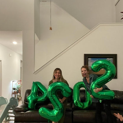 Green Number Balloon 40 Inch, 0 Number Balloons, 10 20 30 40 50 Numbers Balloon Birthday Decorations, Green Party Supplies for Women Men, St. Patrick's Day Games Theme Birthday Decorations