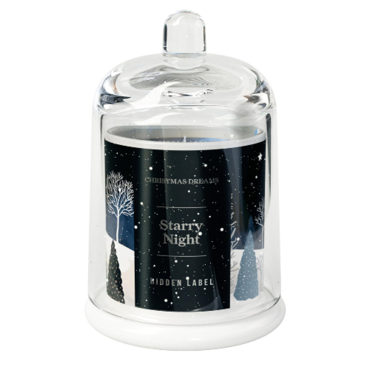 Starry Night Scented Candle, 10oz Natural Soy Wax Clear Bell Jar, 60H Long-Lasting Clean Burn Non Toxic Aromatherapy Candle for Home, Gifts for Women, Family, Holiday