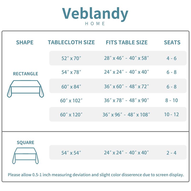 Veblandy Table Cloth Rectangle Waterproof Spill-Proof Wrinkle-Free Tablecloth Washable, Kitchen Dining Tabletop Decoration, Fabric Table Cover for Indoor and Outdoor Use, 52 x 70 Inch, Red