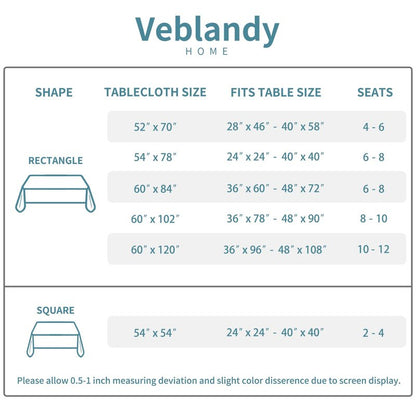 Veblandy Table Cloth Rectangle Waterproof Spill-Proof Wrinkle-Free Tablecloth Washable, Kitchen Dining Tabletop Decoration, Fabric Table Cover for Indoor and Outdoor Use, 52 x 70 Inch, Red