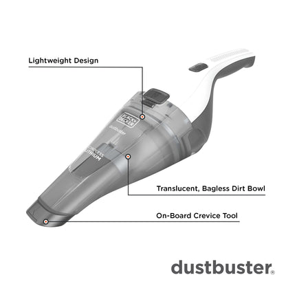COMFEE' Countertop Dishwasher & BLACK+DECKER dustbuster QuickClean Cordless Handheld Vacuum, White (HNVC215B10)