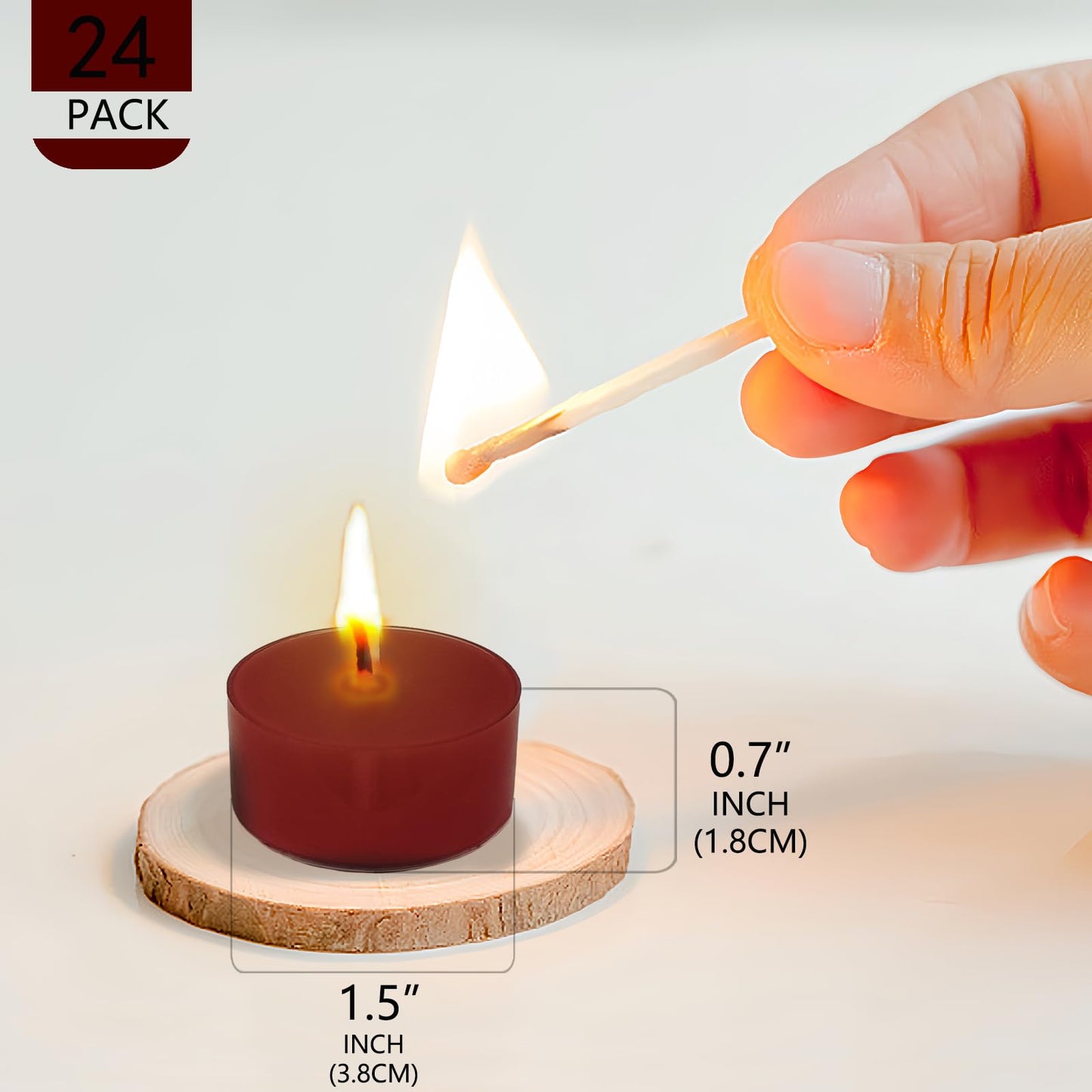 NJAO HOO 7.5 Inch White Spiral Candlesticks, 24 Pack Scented Tealight Candles for Dinner Home Christmas Decor Thanksgiving Party Wedding