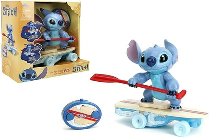 Jada Surfer Stitch RC – 10 Radio Control Toy with 360° Spin &amp Self-Righting Feature – Disney Lilo &amp Stitch – Fun Gift for Kids &amp Movie Fans – Ages 3+