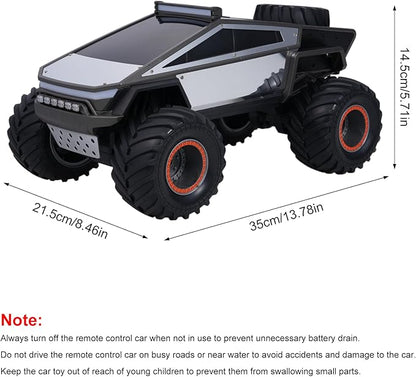 RC Cybertruck Remote Control Car 1:12 Scale RC Cars for Adults 2.4GHz All Terrain Off Road RC Pickup Truck with Lights and Music Christmas Birthday Gift