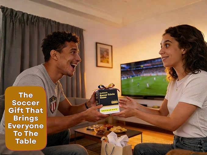 Soccer Trivia Card Game | Best Soccer Gift for Boys Girls Kids &amp Adults | 150 Trivia | World Cup 2026 EPL La Liga &amp Champions League | Family Game Night | Soccer Easter Basket | Coach Team