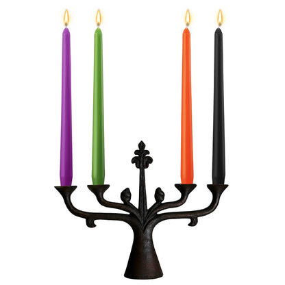 MTLEE 16 Pcs 10 Inch Long Tapered Candle Stick Bulk Smokeless Unscented Burning Candlestick Paraffin Wax with Cotton Wick for Valentine's Day Baby Shower Wedding Holiday Party Church (Spooky Color)