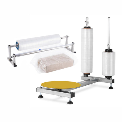 Consfly Manual Stretch Film Dispenser Wrapping Machine for Small Business Packaging, Shipping & Warehousing