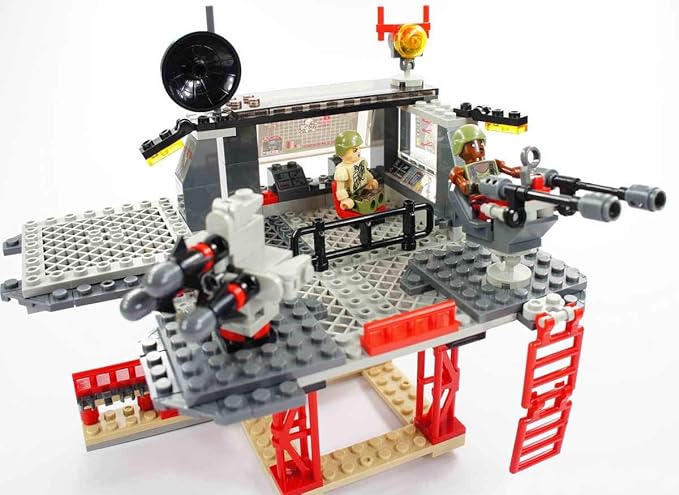 Hasbro GI Joe Battle Platform Attack A3365 - 368pc Set - Chopper Motorcycle - Ages 7-14