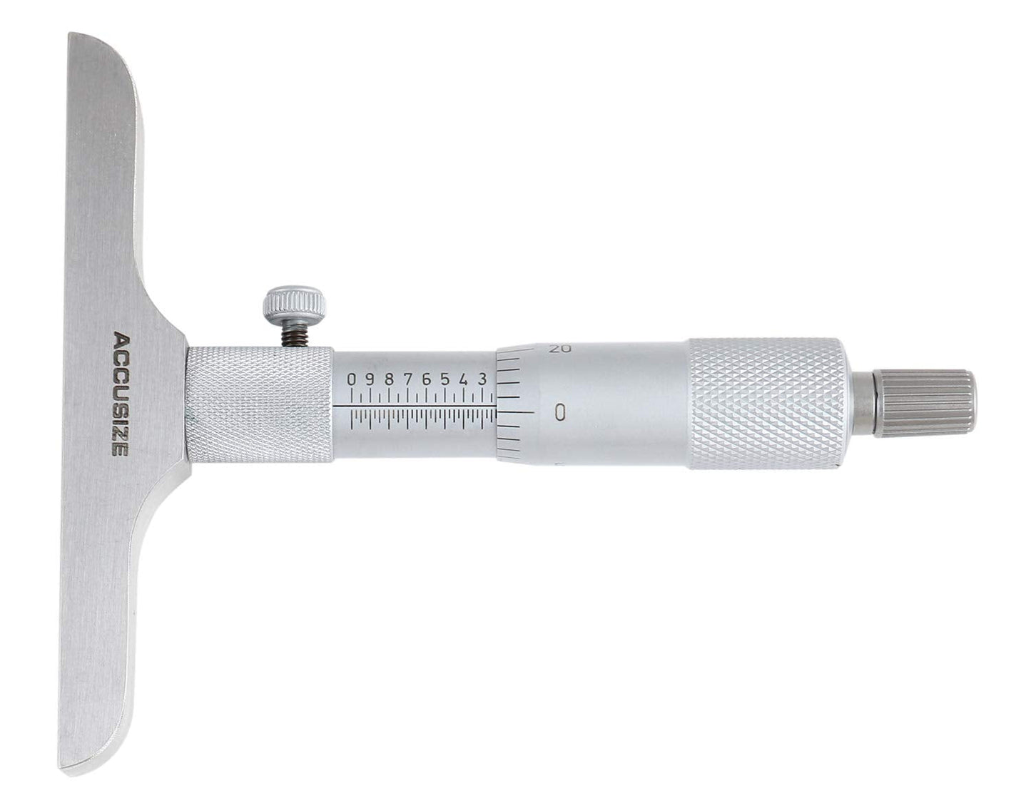 Accusize Industrial Tools 0-6'' by 4'' Base Depth Micrometer, 0.001'' Resolution, 6 Rods, 2025-4201
